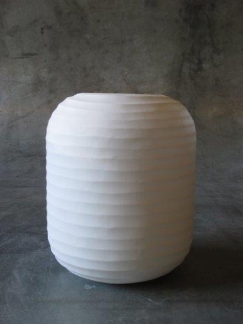 O4HOME + Cylinder vaas, gesneden wit M